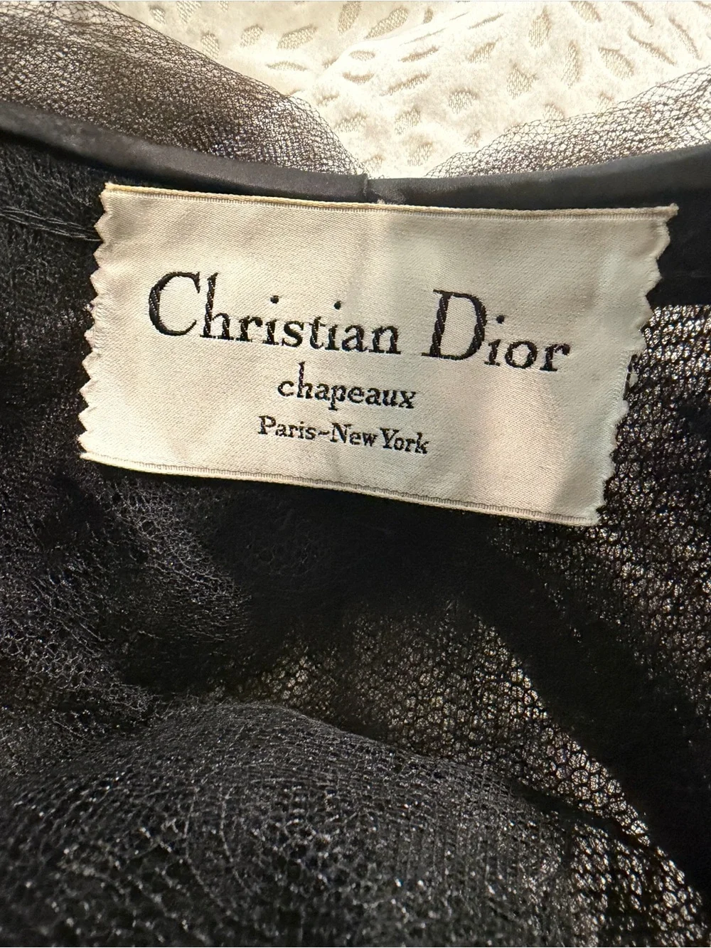 Christian Dior Black Tulle Feather Turban From the 1960s